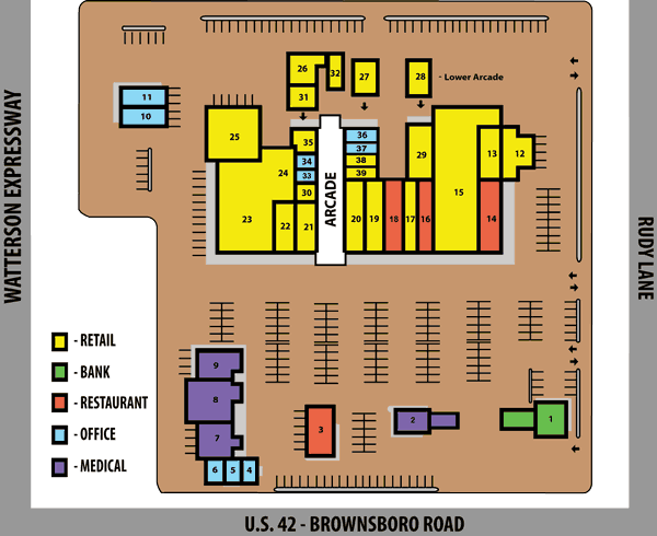 Brownsboro Center Layout